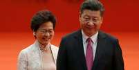 Líder do Executivo de Hong Kong, Carrie Lam, e presidente da China, Xi Jinping
01/07/2017
REUTERS/Bobby Yip  Foto: Reuters