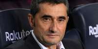 Treinador do Barcelona comenta sobre confronto contra o Napoli (Foto: JOSEP LAGO / AFP)  Foto: Lance!