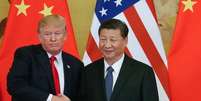 Donald Trump e Xi Jinping durante encontro em novembro de 2017  Foto: ANSA / Ansa - Brasil