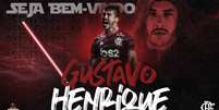 Flamengo usou temática da saga Star Wars para anunciar Gustavo Henrique nas redes sociais  Foto: Twitter / @Flamengo / Estadão Conteúdo