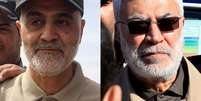 Comandante da força iraniana de elite Quds, Qassem Soleimani, e chefe de milícia iraquiana Abu Mahdi al-Muhandis, que foram mortos em ataque dos EUA
REUTERS/Stringer/Thaier al-Sudani  Foto: Reuters