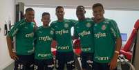 Lucas Esteves, Alan, Wesley Ribeiro, Patrick de Paula e Gabriel Menino na pr&eacute;-temporada do Palmeiras  Foto: Divulga&ccedil;&atilde;o/Palmeiras / Estad&atilde;o