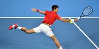 Novak Djokovic durante partida contra Gael Monfils pela ATP Cup, em Brisbane
06/01/2020
AAP Image/Darren England/via REUTERS  Foto: Reuters