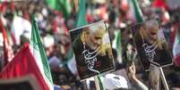 Funeral do general Qassem Soleimani, em Teerã, capital do Irã  Foto: Reuters