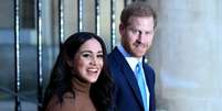 Príncipe Harry e Meghan Markle durante visita à Casa do Canadá, em Londres
07/01/2020 Daniel Leal-Olivas/Pool via REUTERS  Foto: Reuters