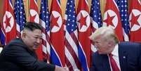 Presidente dos EUA, Donald Trump, e l&iacute;der da Coreia do Norte, Kim Jong Un
30/06/2019
REUTERS/Kevin Lamarque/File Photo  Foto: Reuters