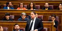 Oriol Junqueras faz juramento como deputado no Parlamento espanhol em 2019
21/05/2019
Angel Navarrete/Pool via REUTERS  Foto: Reuters