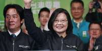 Tsai Ing-wen celebra vit&oacute;ria em Taiwan  Foto: EPA / Ansa - Brasil