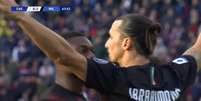 Ibrahimovic restrou como titular e marcou o segundo gol da vitória do Milan (Foto: DAZN)  Foto: LANCE!