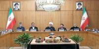 Presidente do Irã, Hassan Rouhani, durante reunião de gabinete em Teerã
15/01/2020
Site oficial da Presidência/Divulgação via REUTERS  Foto: Reuters