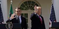Presidente dos EUA, Donald Trump, e presidente Jair Bolsonaro na Casa Branca
19/03/2019
REUTERS/Kevin Lamarque  Foto: Reuters