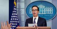 Secretário do Tesouro norte-americano, Steve Mnuchin
11/10/2019
REUTERS/Yuri Gripas  Foto: Reuters