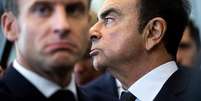 Presidente da França, Emmanuel Macron, e Carlos Ghosn em fábrica da Renault em Maubeuge, em novembro de 2018
08/11/2018 Etienne Laurent/Pool via REUTERS  Foto: Reuters