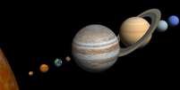Júpiter, Saturno, Urano e Netuno são gasosos, congelados e ricos em materiais carbônicos.  Foto: Getty Images / BBC News Brasil
