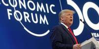 "Os Estados Unidos est&atilde;o prosperando", afirmou Trump em Davos  Foto: DW / Deutsche Welle