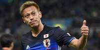 Honda é o quarto maior artilheiro da historia da Seleção Japonesa (Foto: JIJI PRESS/AFP/)  Foto: LANCE!