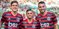 Jogadores foram ao Maracanã neste sábado (Foto: Paula Reis / Flamengo)  Foto: Lance!