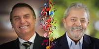 Bolsonaro e Lula polarizam dois dos mais apreciados gêneros musicais no Brasil  Foto: Divulgação