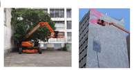 Imagens anexadas a processo mostram que grafite no Edifício Renata Sampaio Ferreira foi feito a partir de estacionamento vizinho  Foto: TJSP/Reprodução de processo / Estadão