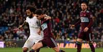 Marcelo foi titular do Real Madrid neste domingo (foto: AFP)  Foto: LANCE!