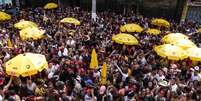 Foliões se divertem com o Bloco da Pabllo na zona norte de São Paulo  Foto: ANANDA MIGLIANO / O FOTOGRÁFICO/ESTADÃO CONTEÚDO