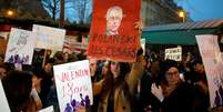 Grupos feministas protestam contra Polanski perto do local da premiação do César
28/02/2020
REUTERS/Charles Platiau  Foto: Reuters
