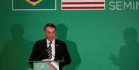 Presidente Jair Bolsonaro discursa a empresários em Miami
09/03/2020
REUTERS/Marco Bello  Foto: Reuters