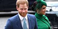 Harry e Meghan deixarão de representar a monarquia britânica a partir do dia 31 de março  Foto: EPA / Ansa - Brasil