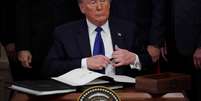 Trump durante evento na Casa Branca 15/1/2020 REUTERS/Kevin Lamarque  Foto: Reuters