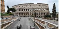 Pontos turistísticos na Itália, como Coliseu, estão fechados  Foto: AFP / BBC News Brasil