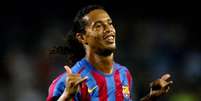 Ronaldinho fez história com a camisa do Barcelona (Foto: CESAR RANGEL / AFP)  Foto: Lance!