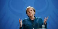 Angela Merkel concede coletiva de imprensa sobre pandemia  Foto: EPA / Ansa