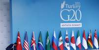 Bandeiras de países do G20 durante cúpula do grupo em Antália, Turquia 
14/11/2015
REUTERS/Murad Sezer  Foto: Reuters