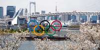 Anéis olímpicos em Tóquio
24/03/2020 Yukihito Taguchi-USA TODAY Sports   Foto: Reuters