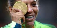 Campeã olímpica, a judoca Rafaela Silva está suspensa po doping  Foto: Wilton Junior / Estadão