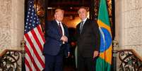 Presidente da República Jair Bolsonaro acompanhado do Presidente dos Estados Unidos Donald Trump, em encontro oficial realizado no início de março.  Foto: Alan Santos/ PR/ Flickr Planalto / Reprodução
