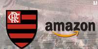 Flamengo e Amazon buscam 'casamento' ainda para 2020 (Foto: Arte/Lance!)  Foto: LANCE!