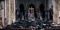 Catedral de Notre-Dame foi parcialmente destruída por incêndio em 15 de abril de 2019  Foto: EPA / Ansa - Brasil