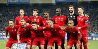 Sele&ccedil;&atilde;o de Portugal antes de partida Ucr&acirc;nia e Portugal, no NSC Olympiyskiy, em Kiev 
  14/10/2019 REUTERS/Valentyn Ogirenko  Foto: Reuters