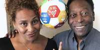 Pelé ao lado de Kely, sua filha mais velha  Foto: Divulgação/Global Impact Games / Estadão Conteúdo