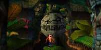 Cena da fase Boulders, de Crash Bandicoot  Foto: Sony / Naughty Dog