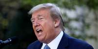 O presidente dos Estados Unidos, Donald Trump, em seu briefing diário na Casa Branca em Washington. 15/04/2020. REUTERS/Leah Millis.  Foto: Reuters