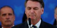 Presidente Jair Bolsonaro durante pronunciamento no Palácio do Planalto
24/04/2020 REUTERS/Ueslei Marcelino  Foto: Reuters