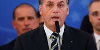 Presidente Jair Bolsonaro faz pronunciamento no Palácio do Planalto
24/04/2020
REUTERS/Ueslei Marcelino  Foto: Reuters