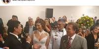 Moro foi padrinho de casamento de Zambelli; em vídeo divulgado pela deputada em fevereiro, ex-ministro discursa desejando felicidades ao casal.  Foto: Reprodução/ Instagram/ Carla Zambelli / Estadão Conteúdo