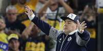 Diego Maradona durante partida entre Boca Juniors e Gimnasia y Esgrima
07/03/2020
REUTERS/Agustin Marcarian  Foto: Reuters