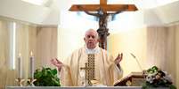 Papa Francisco celebra missa na Casa Santa Marta, Vaticano  Foto: EPA / Ansa - Brasil
