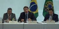 Presidente Jair Bolsonaro durante a reunião ministerial do dia 22 de abril  Foto: STF / Reprodução / Estadão