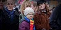 Greta Thunberg em manifestação em Bruxelas, em 6 de março  Foto: EPA / Ansa