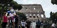 Movimentação em frente ao Coliseu de Roma, já reaberto ao público  Foto: ANSA / Ansa